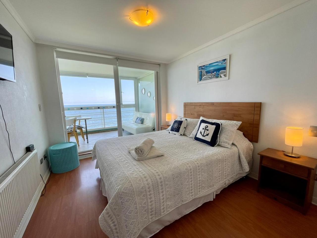 Apartamento El Encanto De Renaca Vina Del Mar, Excelente Vista Al Mar Bajada Directa A La Playa