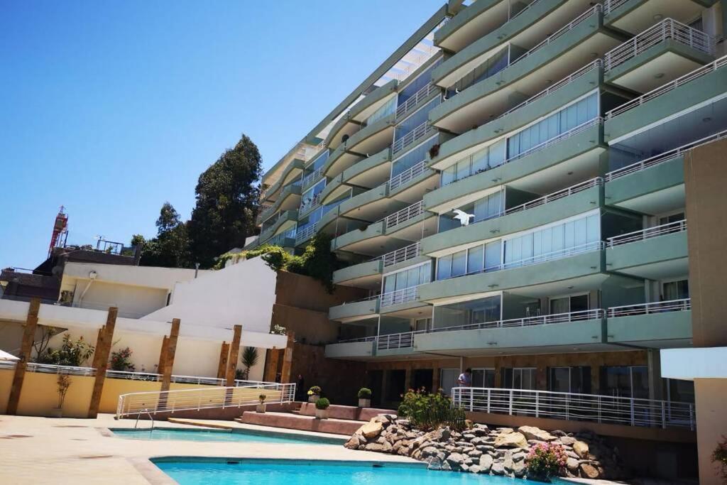 Apartamento El Encanto De Renaca Vina Del Mar, Excelente Vista Al Mar Bajada Directa A La Playa